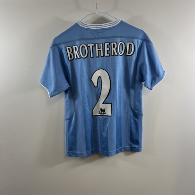 Manchester City Home Football Shirt 2003/04 Large Boys