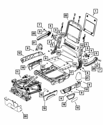 Escudo elevador derecho para Dodge Grand Caravan 2008-2010 (N/P 1JF301D5AA)