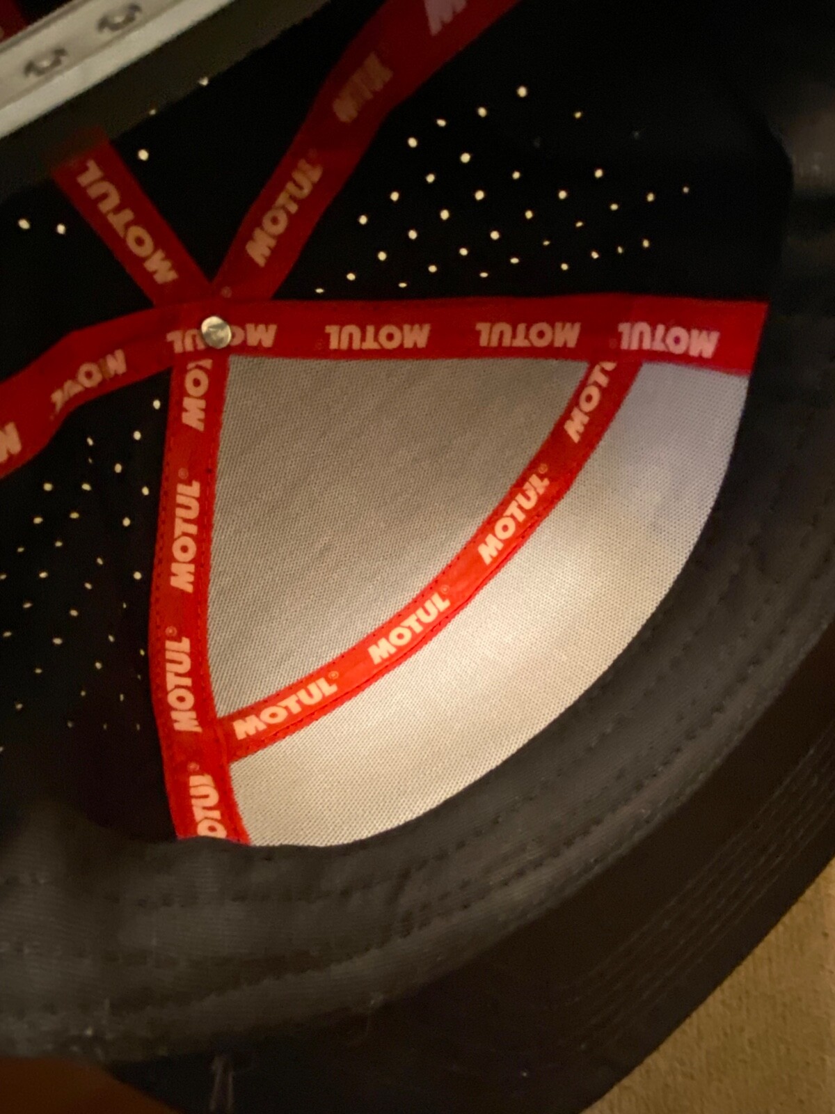 Motul Oil Can Snapback Hat Cap Black Breathable Back Gem