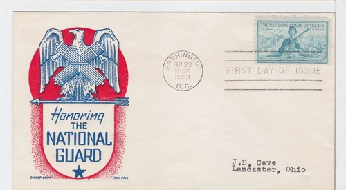 TurtlesTradingPost - National Guard- 1953 #1017 FDC- Cachet Craft Ken Boll