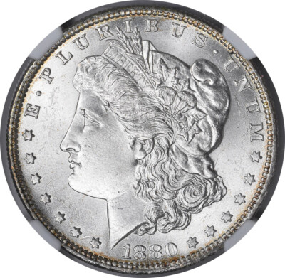 1880-O VAM 6A Morgan Silver Dollar 8/7 Ear MS64 NGC | eBay