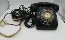 Vintage Rotary Phone General Telephone System Automatic Electric Co. Black