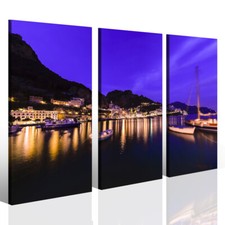 Quadri moderni costiera amalfitana Amalfi at night II stampa tela canvas