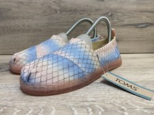 Toms Toddler Sz 4 Alpargata Mermaid Glitter Slip On Girls Pink Flats Casual