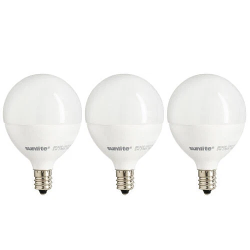 3PK E12 Dimmable LED G16.5 Globe Light Bulb, 7W (60W), 2700K, 500LM, Frosted - Image 2 of 2