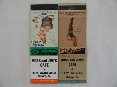 Muncy Pennsylvania f&b Cafe Girly matchbooks