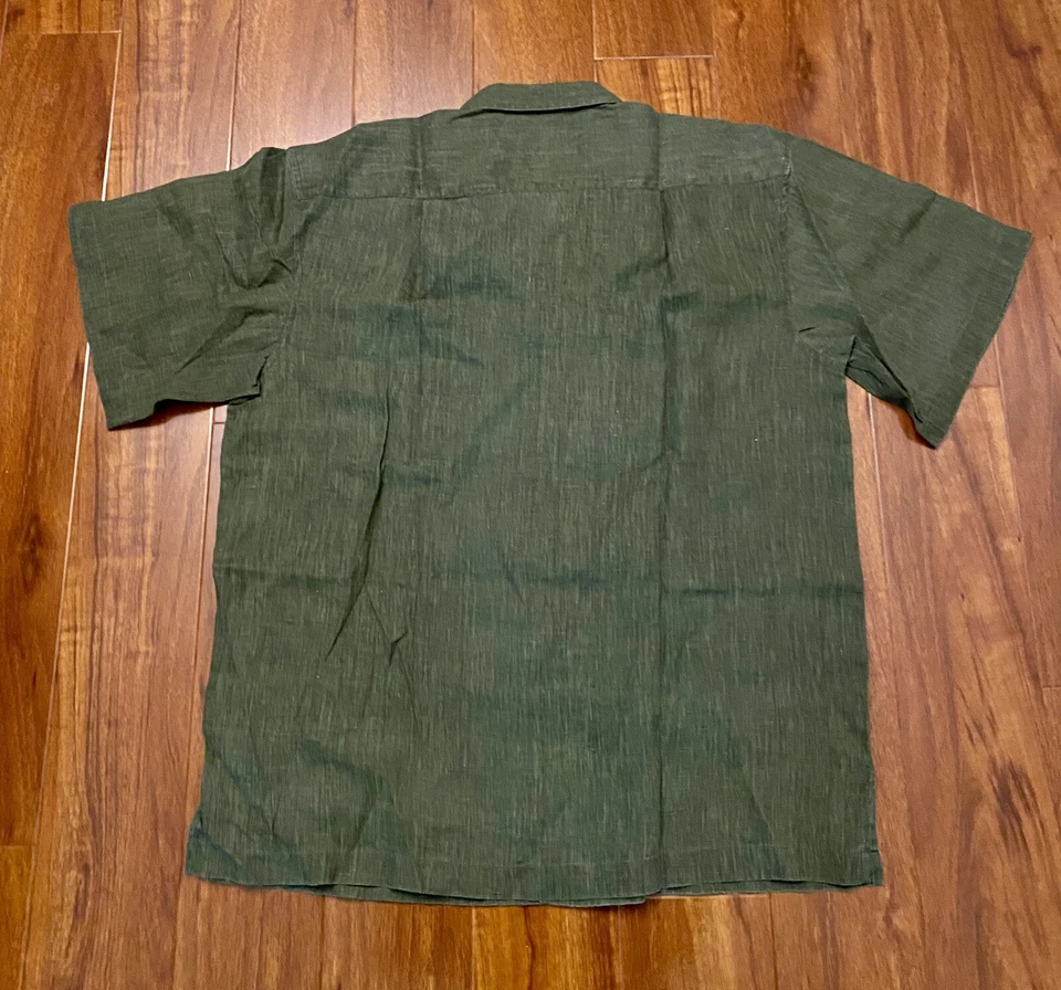 NWT! Elements Arnold Zimberg Men's Short Sleeve Dress Shirt Size L Gray - Image 3 of 4