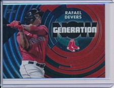 RAFAEL DEVERS 2022 TOPPS SERIES 1 GENERATION NOW BLACK FOIL INSERT 112/299