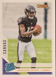 2019 Panini Donruss Football Rated Rookies #312: Marquise Brown Donruss Canvas
