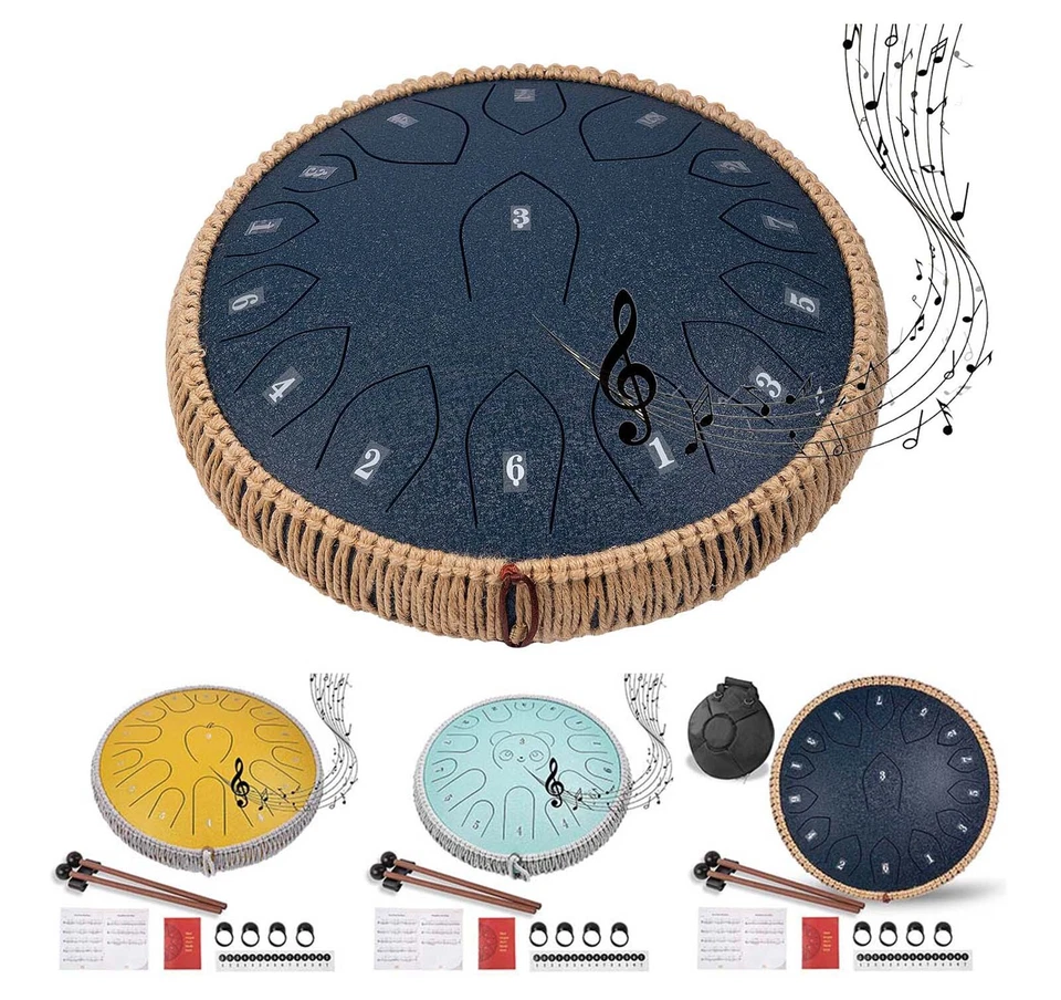 HOMUCASA 14" Zungentrommel 15 töne C dur Regentrommel Stahlzungentrommel Für Meditation