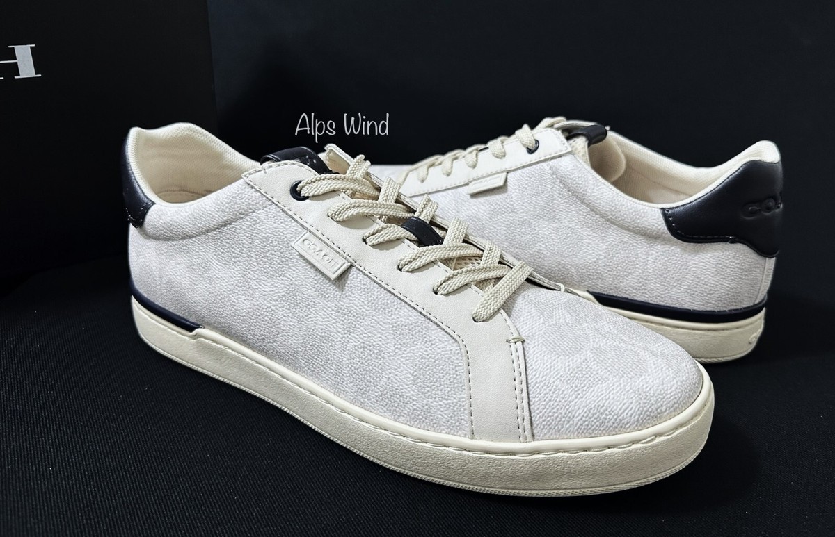 NEW Coach Lowline Signature Low Top Sneaker Chalk Cobalt
