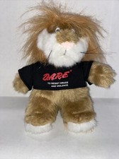 Dare To Resist Drugs And Violence Lion Plush Stuffed Animal Vintage