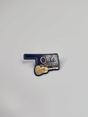 PLASTIC Okie from Muskogee Travel Souvenir Lapel Pin  Oklahoma