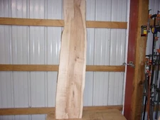 HARD MAPLE SLAB BOARD KILN DRIED LUMBER 3/4" THICK 1383V WOOD WIDE LIVE EDGE