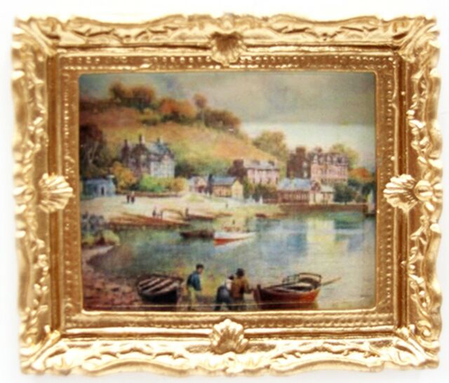 Framed Picture (Print) Of A Scottish Loch Tumdee 1:12 Scale Dolls House Art OR10035
