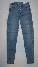 New American Eagle High Rise Crop Jegging Next Level Stretch Size 00, 23" Waist