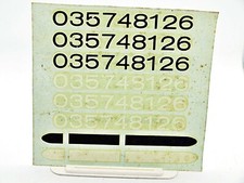 AC Gilbert 1/32 Slot Car Number Decal Sheet MOC HTF