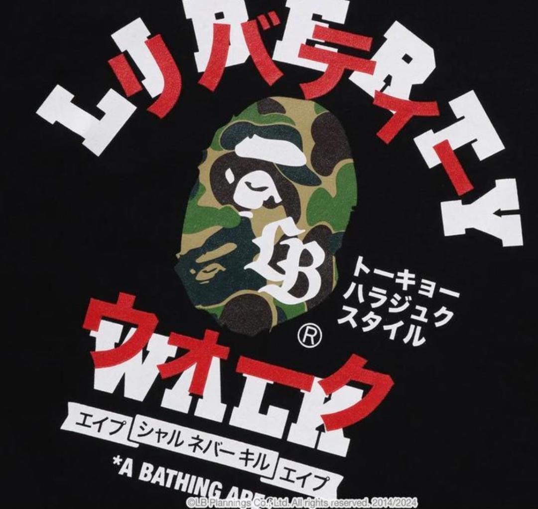 トップス BAPE LBWK KATAKANA A BATHING APE Bape x Liberty Walk LBWK Collaboration Men's T-Shirt 2024 FW