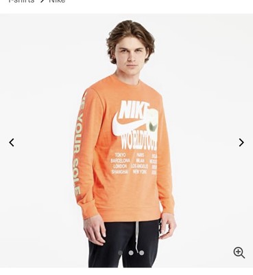 Nike World Tour Longsleeve Sweatshirt Size M BNWT Mens Orange DA0629 842 |  eBay