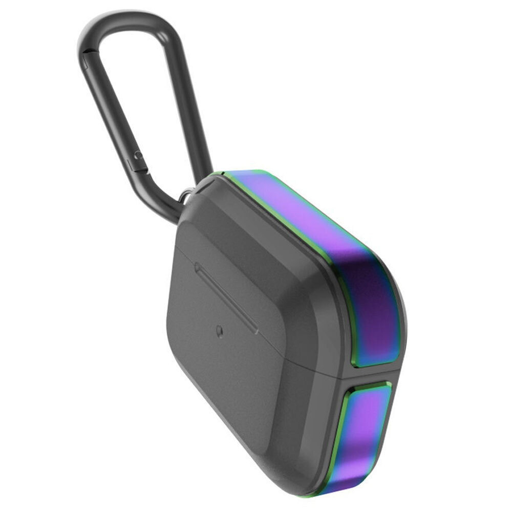 Raptic Trek Case Protective Metal Cover w/ Carabiner for Air Pods Pro  Iridescent