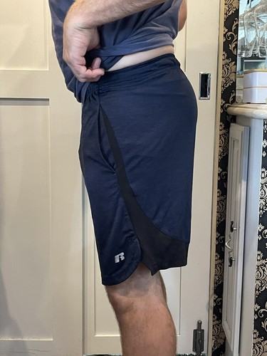 Russell Men's Navy Blue And Black Athletic Shorts, Size S 28-30 - Picture 2 of 5