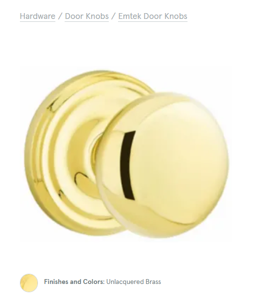 Emtek Gold Door Knob Lock - Elegant and Secure Hardware