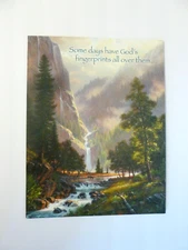 LEANIN TREE Frameable Greeting Card "Mountain Majesty" by Keathley ~ 8.5 x 11