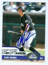 Clint Barmes autographed Baseball Card Colorado Rockies 2003 Donruss Rookie #11