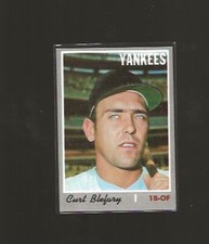 1970 TOPPS CURT BLEFARY #297 EX-EX+ MID-HIGHER GRADE