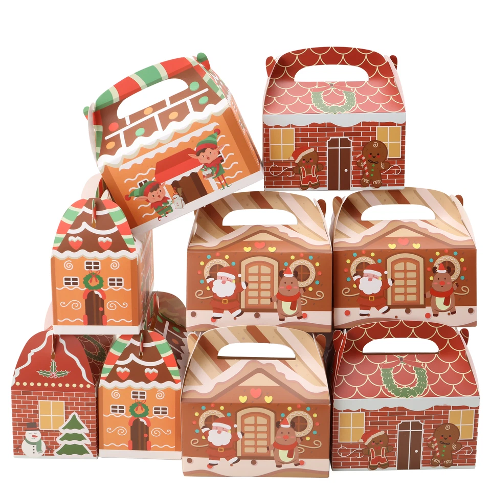 Caja de regalo grande de panadería navideña envases de alimentos para cupcakes Foto 2 de 4