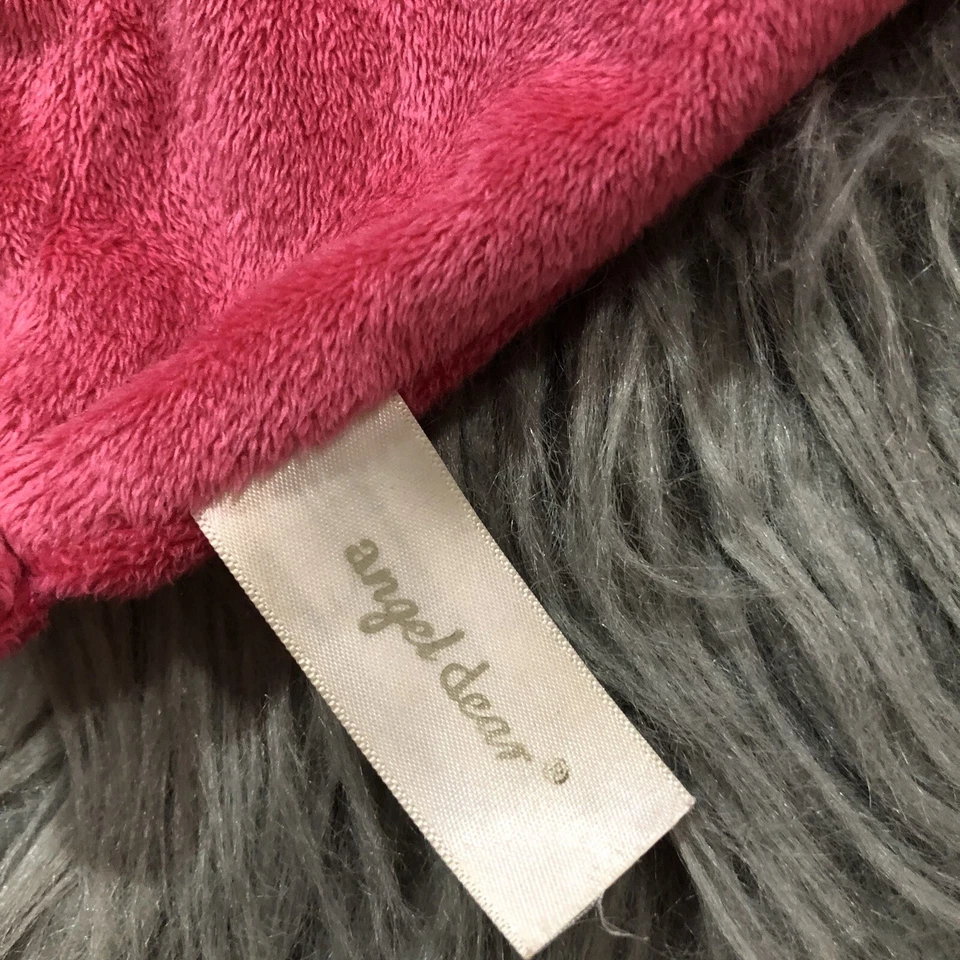 Angel Dear Pink Robot Plush Security Blanket Baby Lovey Blanky Blankie Fuschia - Image 2 of 4