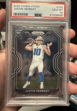 2020 Panini prizm JUSTIN HERBERT RC PSA 10 #325 Rookie Card RC. rookie card picture