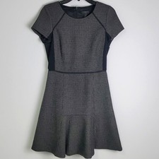 J. Crew Gray & Black Wool Blend Dress Size 2