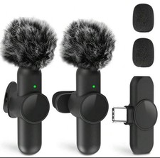 Wireless Microphone for iPhone iPad and Android Phone, 2 Mic 2 2 TX  1 RX 