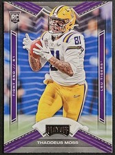 2020 Panini Chronicles Draft Picks Playoff 12 Thaddeus Moss Rookie RC LSU Tigers