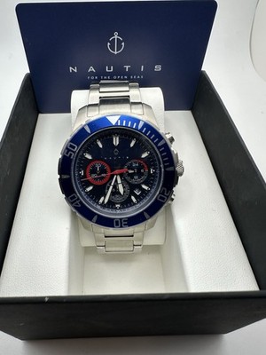 Nautis Dive Chrono 500 Chronograph Bracelet Watch Blue.