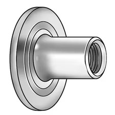 Round Weld Nut, #8-32, Steel, 1/32 In Ht, 50 Pk, 1Lac9