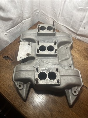 Chrysler/dodge 361,383,400 Offenhauser Aluminum Tri Barrel Intake Part #5196