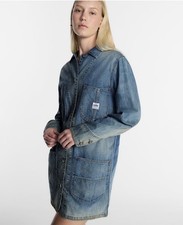 Lee Kacey Musgraves Denim Dress NWT Large Button Front Western