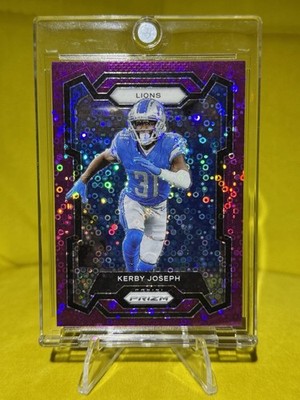 2023 Panini Prizm KERBY JOSEPH #101 No Huddle Purple Disco Prizm #/35 - Lions