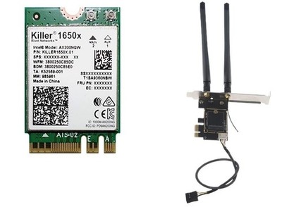 AX1650x Killer Series Desktop Wi-Fi 6 Kit | 2.4 Gbps | Bluetooth 5.2 Support |