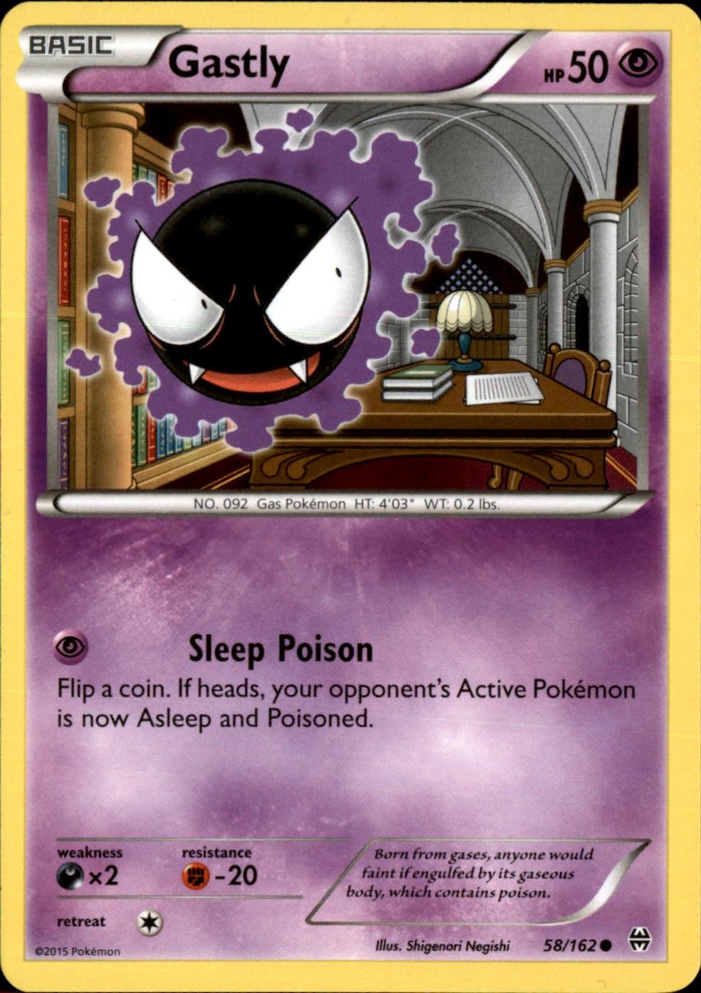 Gastly 58/162 Common BREAKthrough Pokemon NM