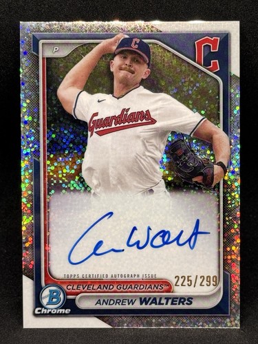 Andrew Walters 2024 Bowman Chrome #CPA-AW Speckle Refractor Auto /299  Guardians