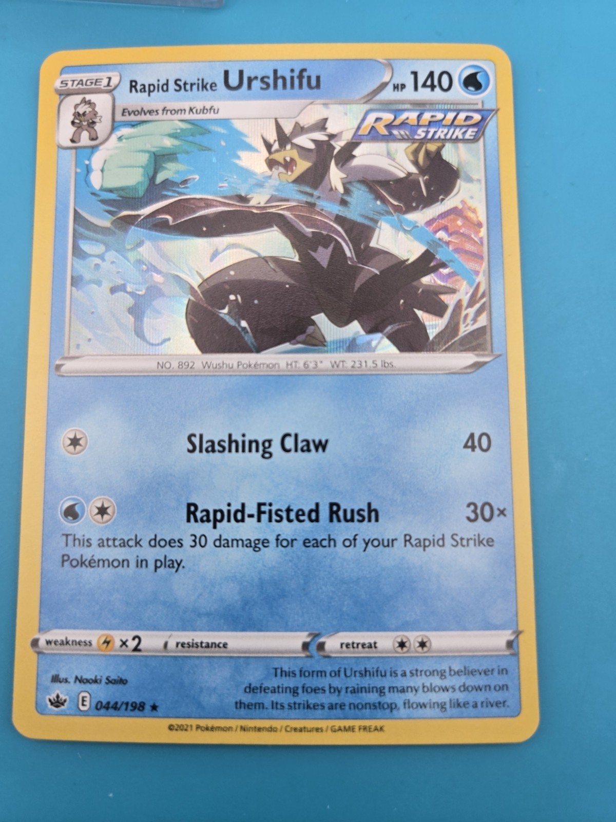 Pokémon TCG - Rapid Strike Urshifu [Holo] #44 Pokemon Chilling Reign - NM