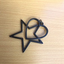 Vintage LOEWE Heart Star Keychain Bag Charm K...