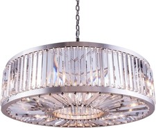 Chelsea Collection Crystal Pendant Lamp in Nickel