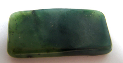 LOVELY DARK JADE POLISHED SLICE - SIBERIA - 3.6 x  1.8 x 0.4 cms 8.49 gms #2