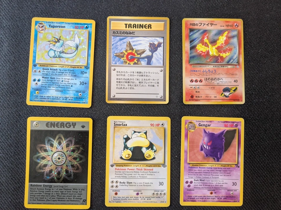 Pokemon Vintage Lot - Ft. 1st ed Vaporeon, Misty's tears, Rockets Moltres JPN - Image 2 of 4