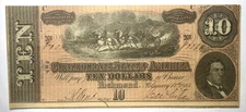 1864 $10 CSA CONFEDERATE STATES OF AMERICA CURRENCY NOTE RICHMOND 85020