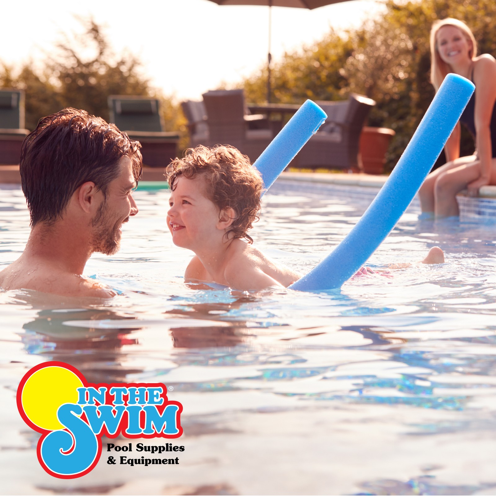 In The Swim 40-Pack, 2-Inch Diameter Standard Pool Noodles – Soft Large Foam